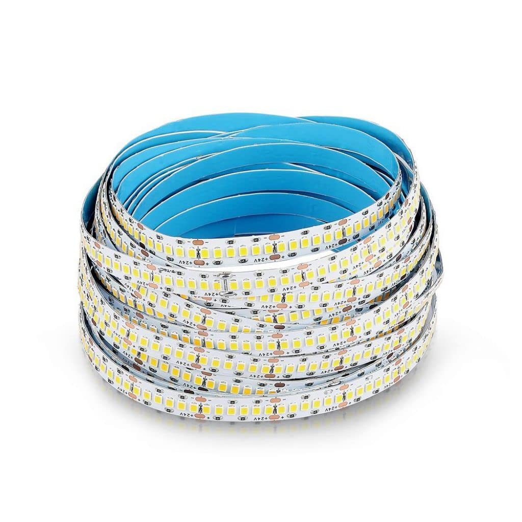 V-TAC Tira LED de interior IP65 impermeable 15 W - 10 metros de longitud - SMD 2835 Alta luminosidad - Luz 4000 K blanca natural - Tiras LED - Tira adhesiva y cubierta de silicona - 12 V