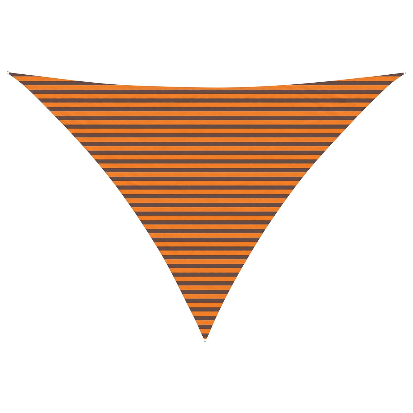 Voile d'ombrage triangulaire 2x2m orange marron en polyester - 8
