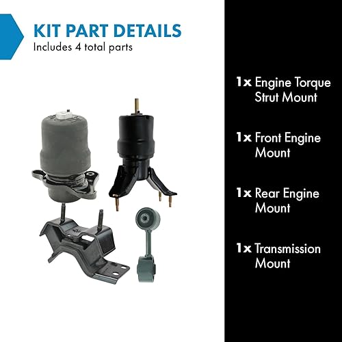 Vista 738 de TRQ Juego de montaje de motor compatible con Ford Bronco 1989-1992 F-150 F-250 F-350 1985-1997 Ranger 1994-1997 Mazda B2300