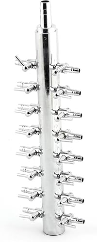 Miniatura 3 de uxcell Acuario 16 vías en línea colector bomba de flujo de aire tubo divisor palanca válvula de control