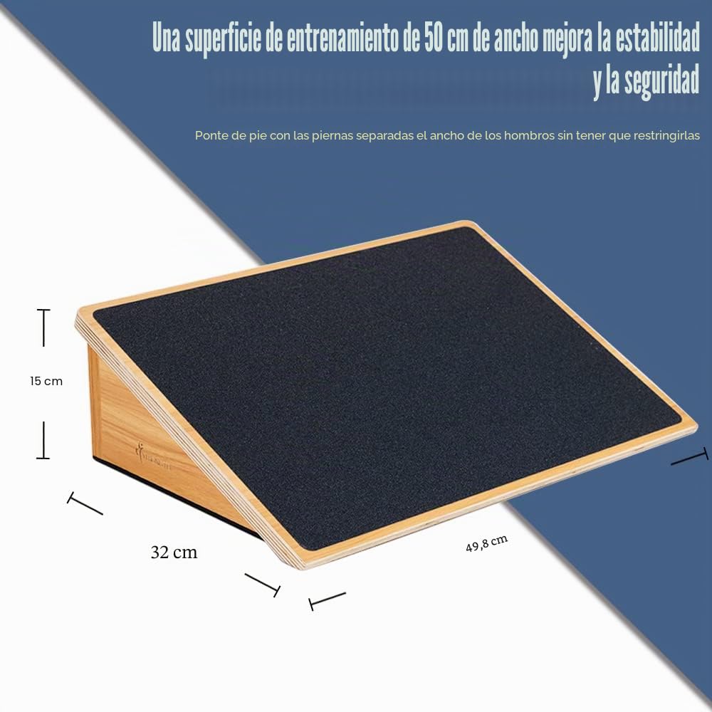 StrongTek Tabla Inclinada de Madera para Sentadillas 450 kg