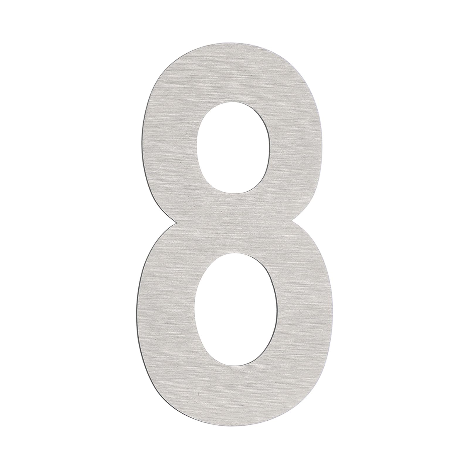 PATIKIL House Numbers for Outside, Number 8 Silver Stainless Steel Self Adhesive Modern Mailbox Address Door Numbers for Outdoor House Residential Mailboxes 3.54x1.93 Inch
