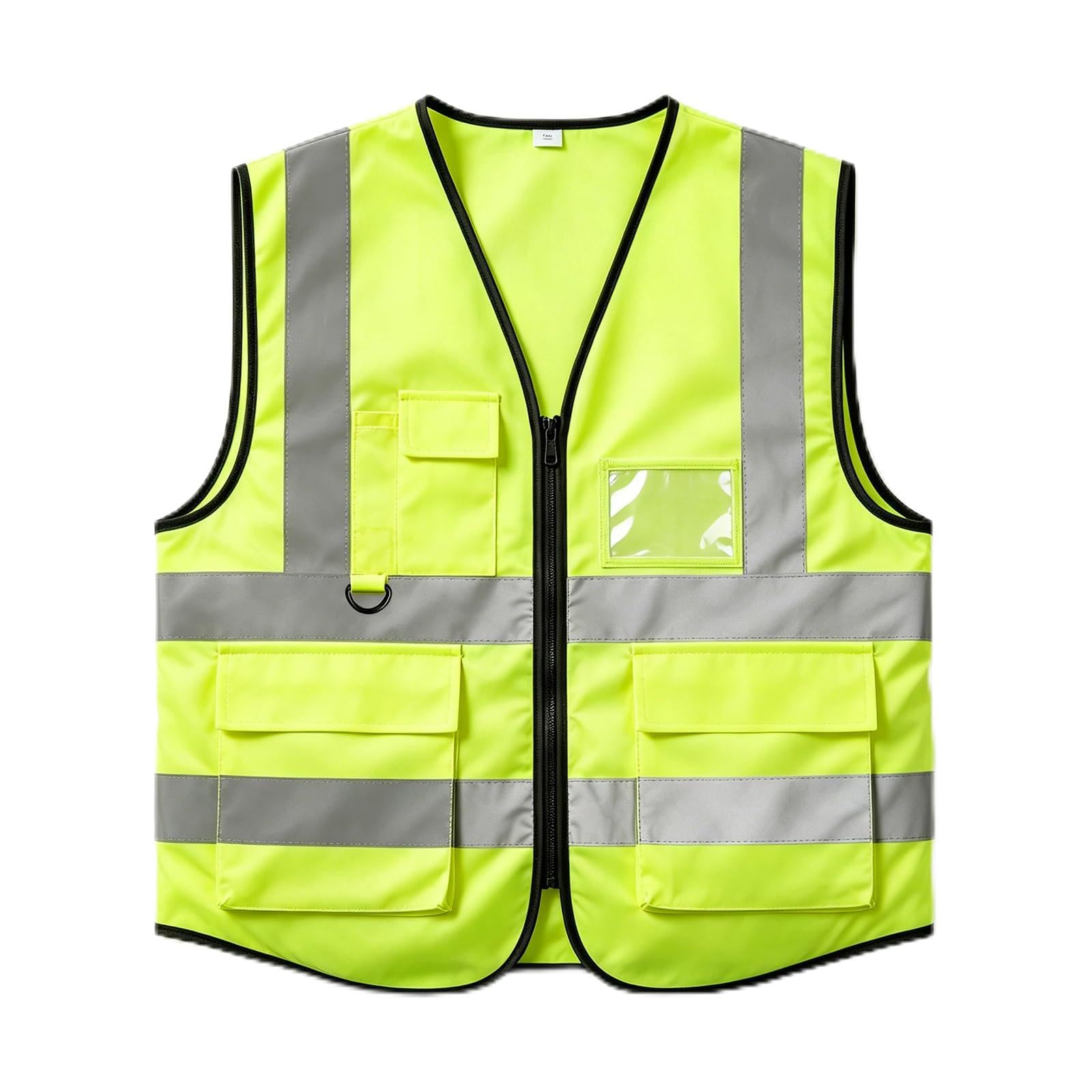 Hi Vis Vests for Men Women, High Visibility Reflective Safety Vest with Pockets & ID Holder, Reflective Strips, for Construction Night Running Security (1 vest in fluorescent green, 3XL)