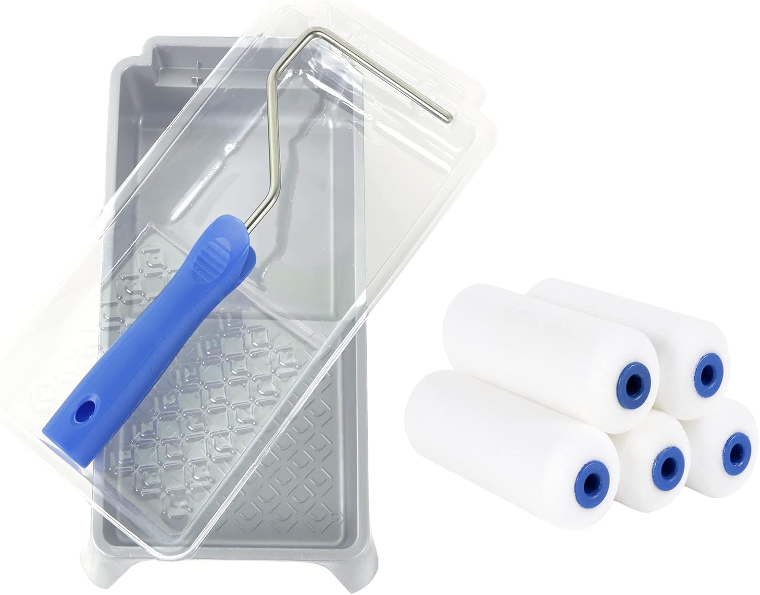 Mister Rui Foam Paint Roller Set, 4" Paint Roller Set, High Density