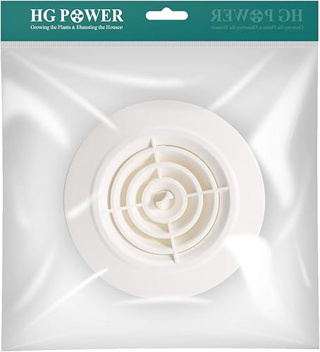 Miniatura 9 de HG Power Rejilla de ventilación redonda de 6 pulgadas ABS cubierta de rejilla blanca ajustable para ventilación de baño, oficina, cocina, tamaño de
