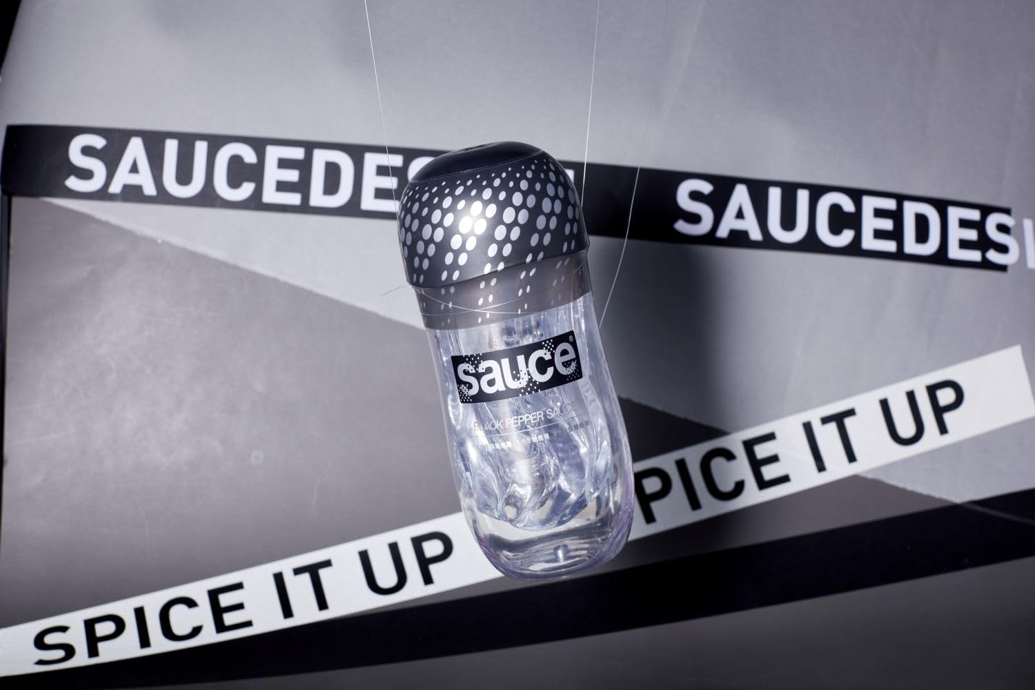 Sauce Black Pepper Salse Cup Masturbatore Custodia, trasparente, Ø 6,8 x 16 cm
