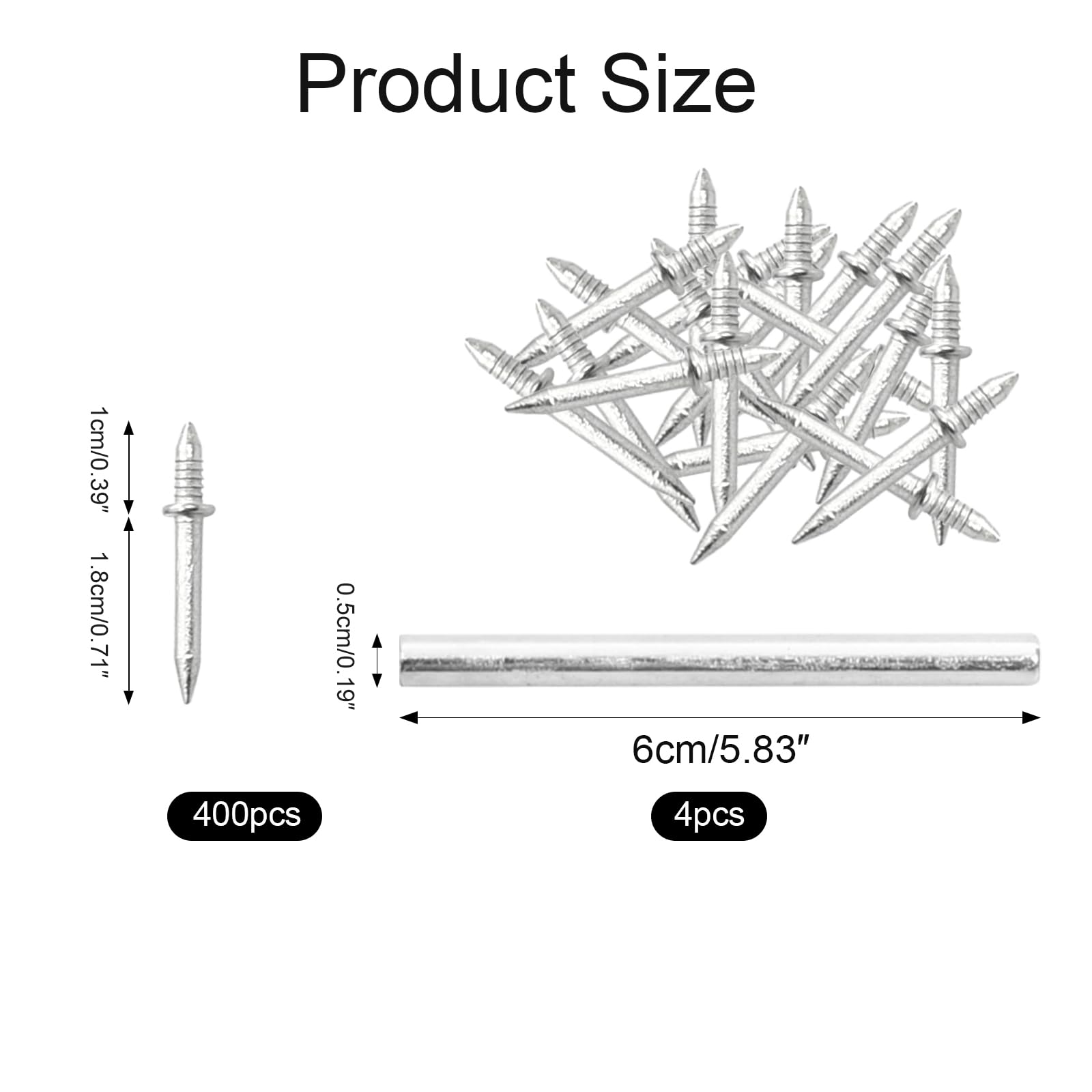 400 Pcs Double Headed Skirting Board Nail, Seamless Skirting Board Nail, No Trace Skirting Board Nail - Image 3