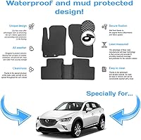 Vista 3 de Alfombrillas de automóvil personalizadas para todo tipo de clima para Mazda CX-3 2015-2023 - Aspecto elegante y ajuste de precisión (azul)