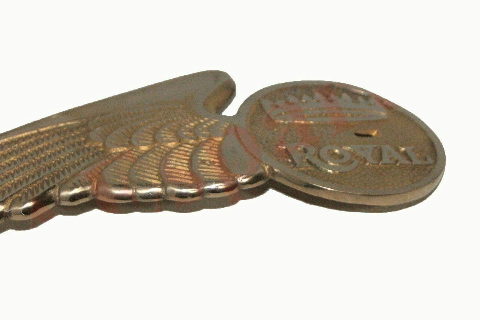 AEspares Tank-Abzeichen Set Für Royal Enfield Bullet - Flügelkrone Aufkleber, Made In India