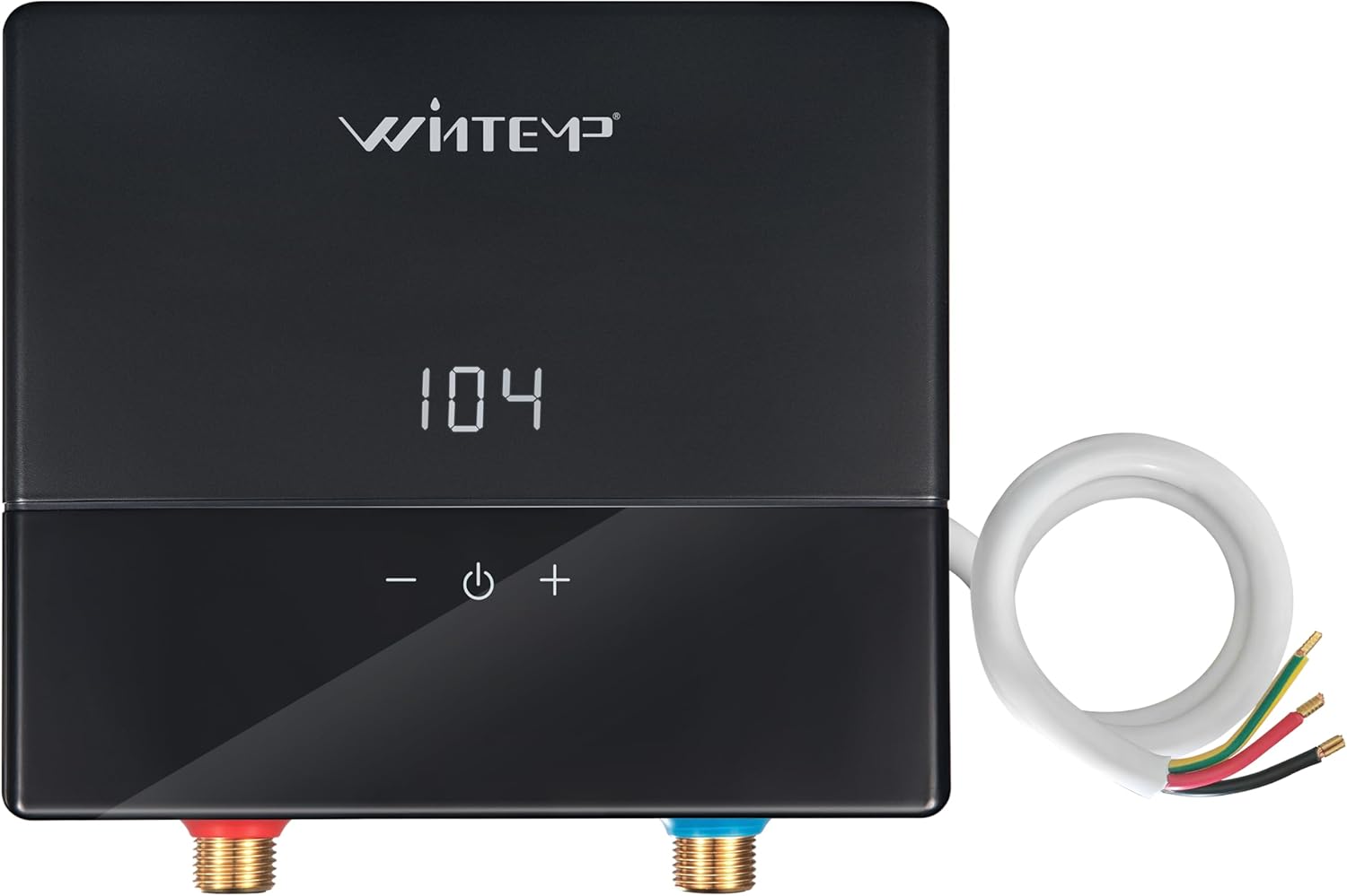 WINTEMP KJU135 Electric Tankless Water Heater with digital display and power cord