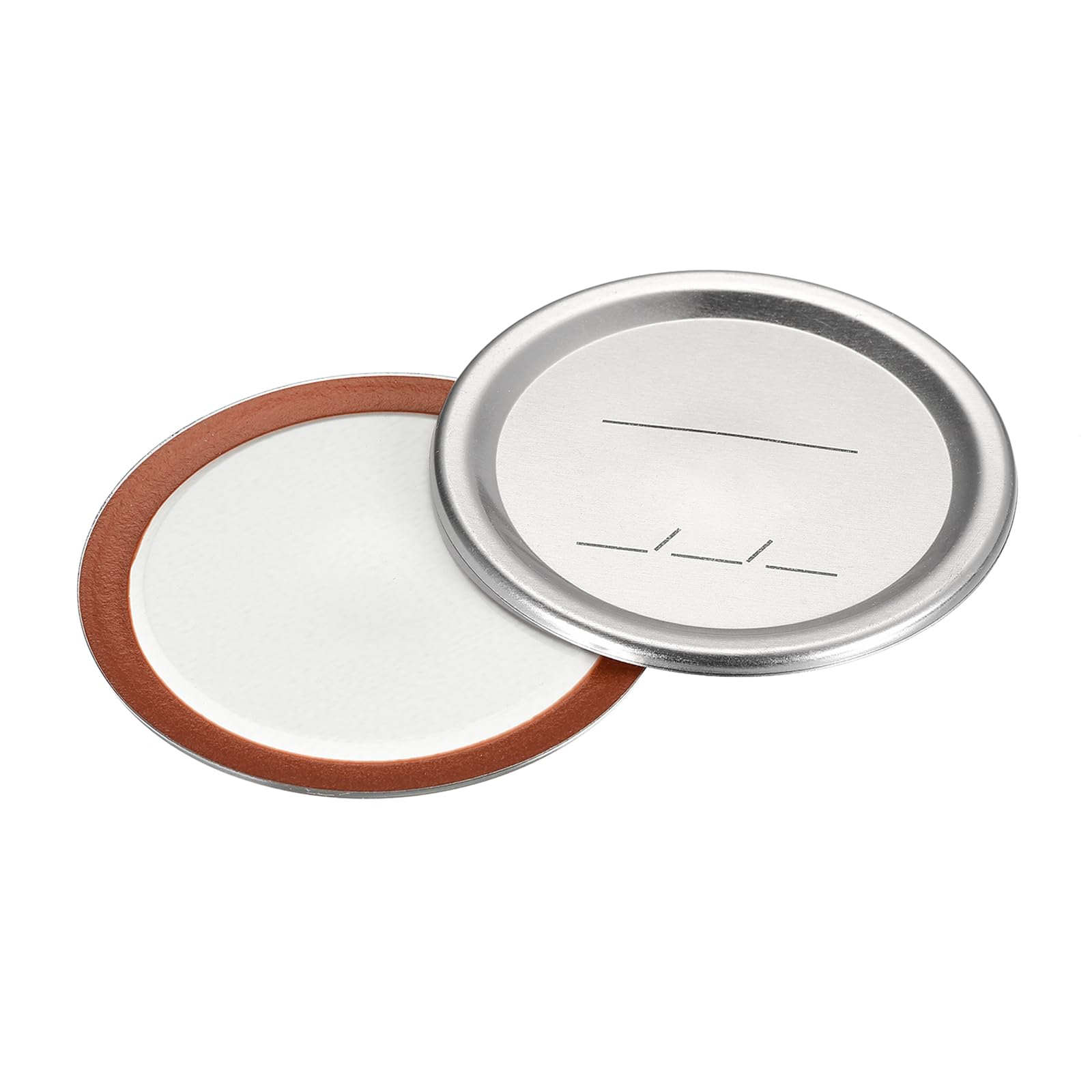 QUARKZMAN Couvercles De Mise En Conserve, 24 Ensembles - Couvercles Et Bagues En Fer-Blanc Pour Bocaux Mason à Ouverture Régulière, Étanches, S'Adaptent Aux Couvercles Rangement (Argent