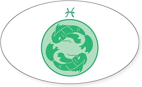 CafePress Pisces Sticker Oval Car Bumper Sticker