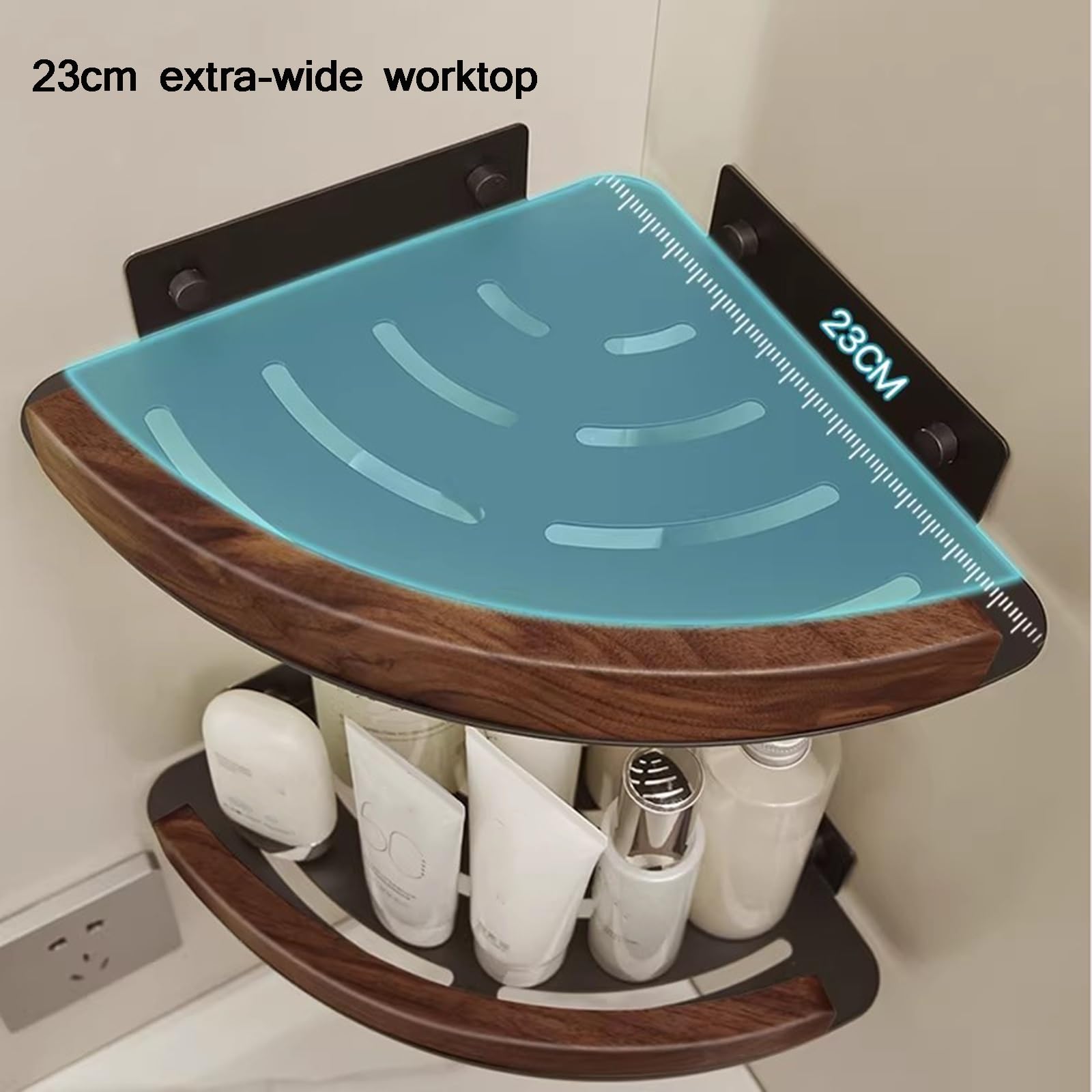 Estante Ducha Esquina Rinconera, Estante ducha sin taladrar, Organizador Baño Acero Inoxidable, para ducha, cocina, baño(30.5 * 3 * 3)
