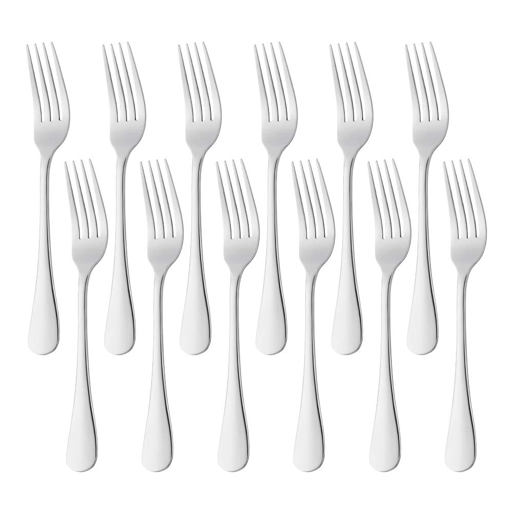SUNSENGEUR Dessert Forks Set of 12, Stainless Steel Salad Forks Fruit Forks