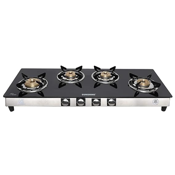 Buy Sunshine Olympic 4 Burner Gas Stoves Manual Ignition Glass Top