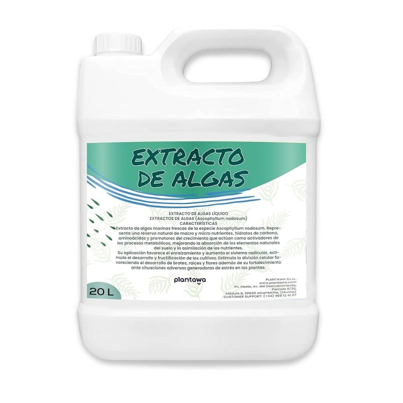 PLANTAWA Extracto de Algas Marinas 20L | Refuerzo Natural para el Cuidado y Nutrición de Superficies y Entornos | Acción Eficaz y Seguro | Enraizante y Micorrizas.