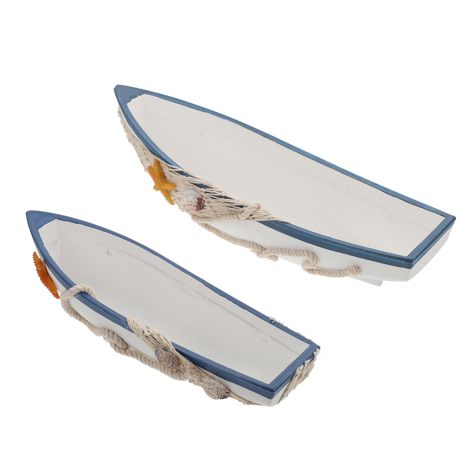 Modèle de bateau méditerranéen blanc Toyvian 2 pièces pour votre salon