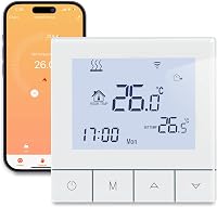 Beok TDS75WIFI-WPB WiFi Okostermosztát Gázkazánhoz és Padlófűtéshez - Tuya Kompatibilis, Programozható, Érintőképernyős, Alexa és Google Hom 1