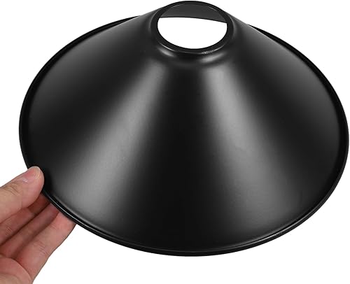 Miniatura 3 de ARTIBETTER Lámpara de techo moderna con cono de metal, protector de luz de pared compatible con LED para proyectos de bricolaje