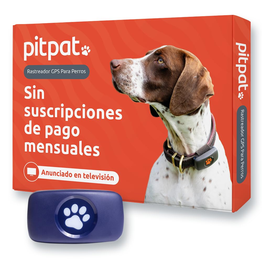 PitPat PitPat Localizador GPS Perros - Sin Suscripción - Rastreador De Actividad Inteligente, Rastreo Vía Satélite con Alcance Ilimitado - Rastreador De Mascotas 100% Impermeable (Azul)