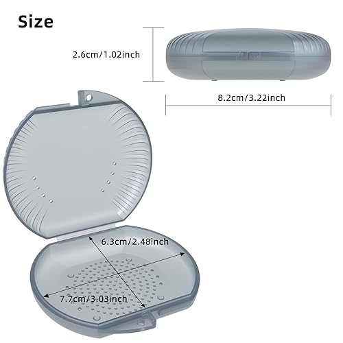 Miniatura 2 de Estuche de retención, ARGOMAX Aligner, caja de frenos, caja de ortodoncia de 2 piezas (gris).