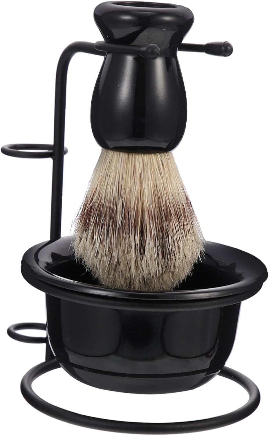 Beavorty 1set Wear-resistant Beard Brush and Household Shaving Cup Convenient Shave Bowl for Easy Cleaning and Stylish Storage Stand Included