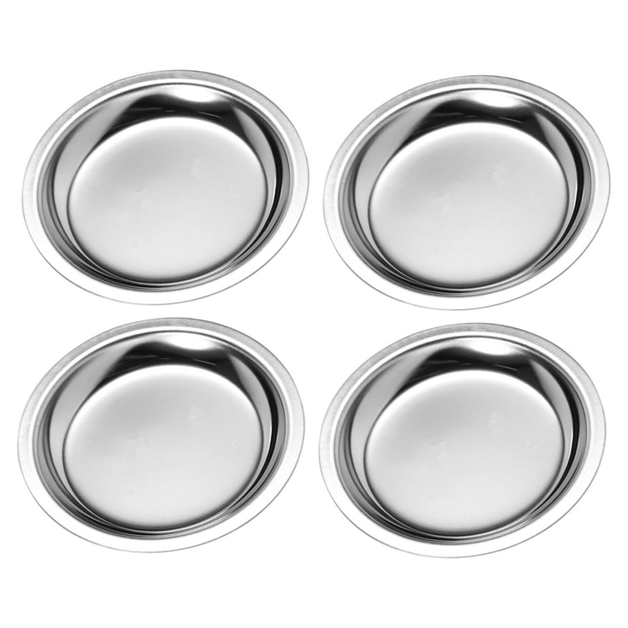 Alipis Tea Bag Holder Saucer 4-Piece Round Stainless Steel Set Cozy Tea Cup Accessories for Home Office