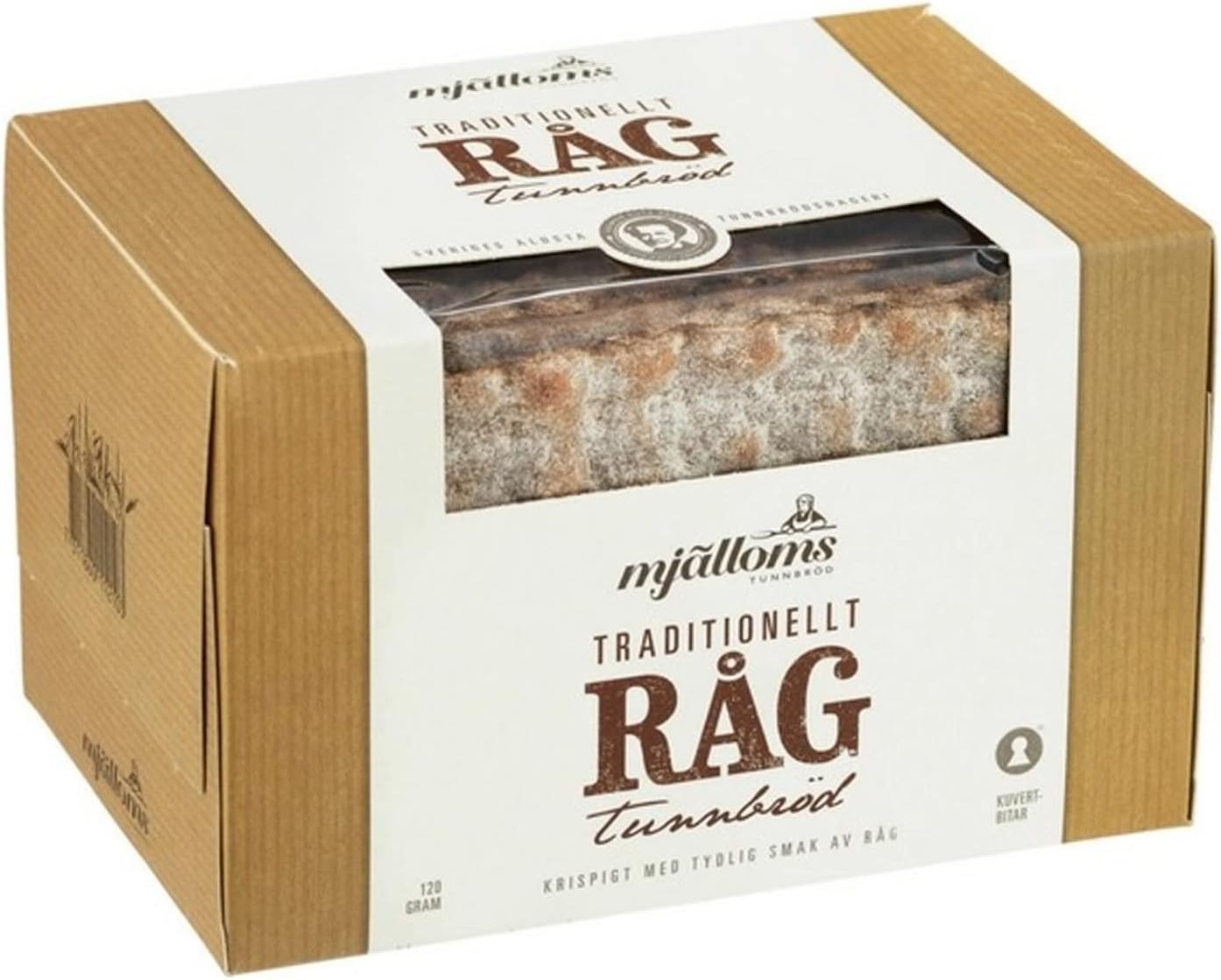 Mjalloms Rag Tunnbrod | Scandinavian Traditional Artisan Rye Flatbread | 120g