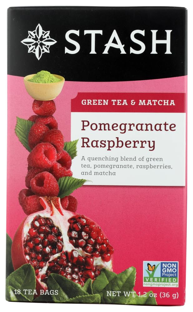Stash Green Tea with Matcha Pomegranate Raspberry - 18 Tea Bags Pack of 2