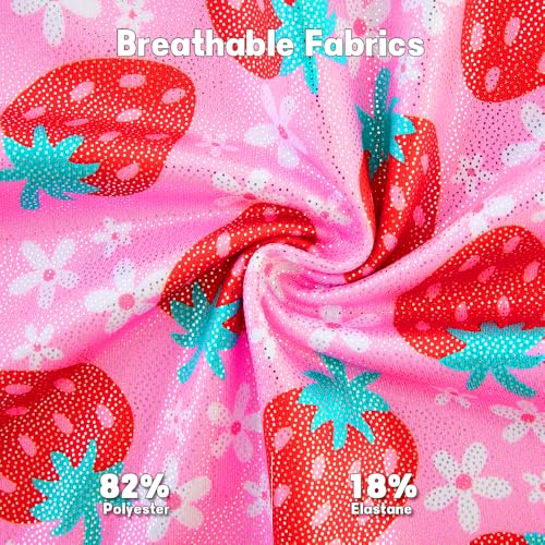 Leotards for Girls Gymnastics Toddler Dance Biketards Mermaid Unicorn Athletic Dance Wear Shiny Rainbow Blue Hotpink