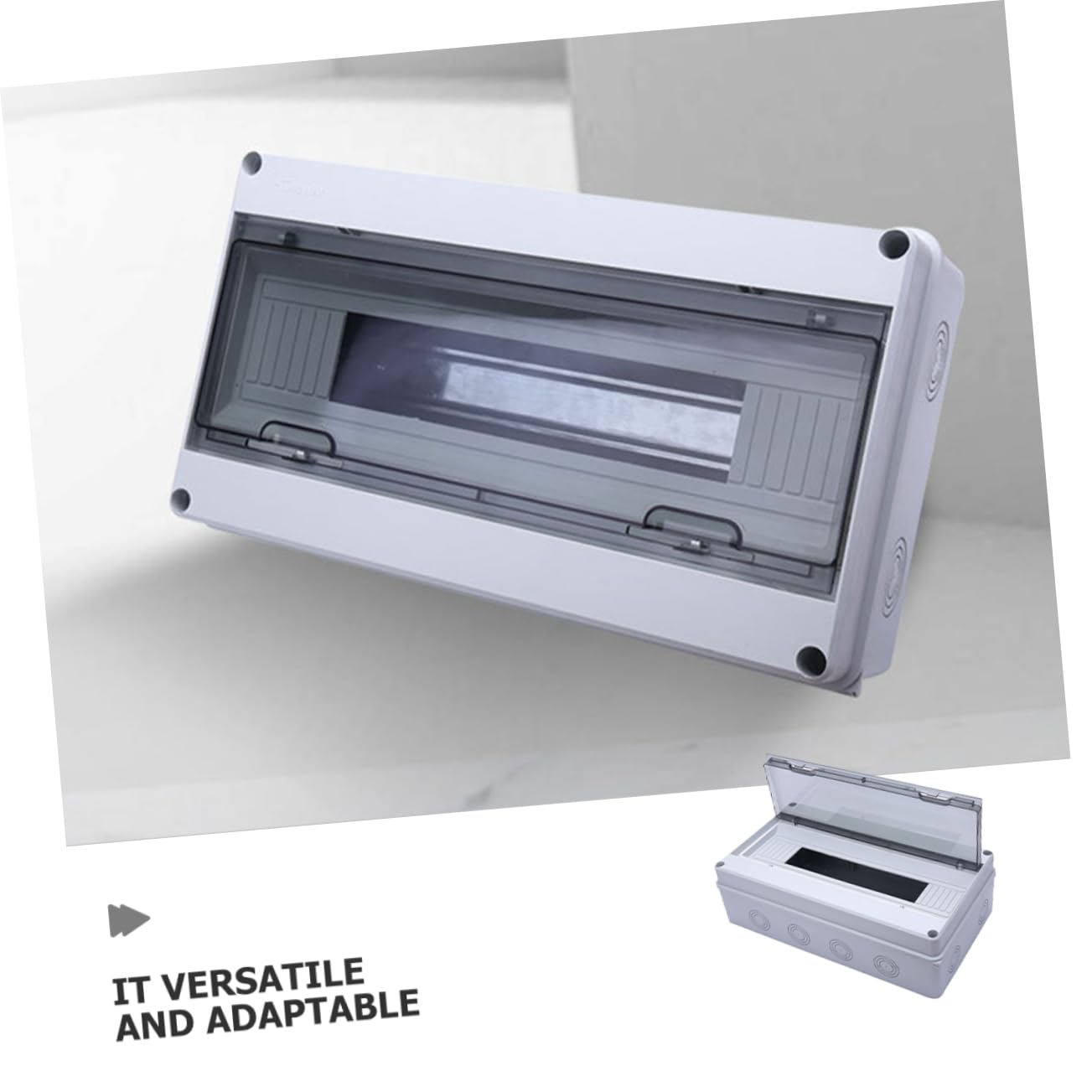 Caja de Distribución Eléctrica Abs Ht-18 de 18 Circuitos Ip65 | Montaje en Superficie, Protección contra Agua y Polvo, Diseño Elegante para Uso Exterior