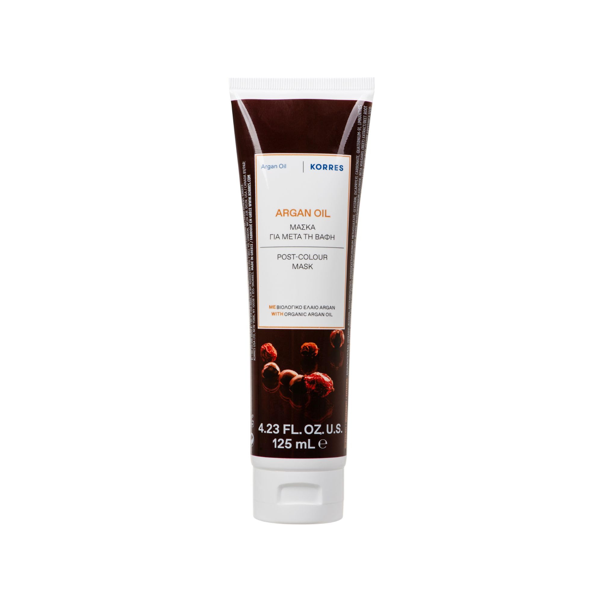 KORRES Argan Oil Haarmaske – pflegende Maske mit Bio-Arganöl, Sheabutter & Weizenproteinen, vegan, 125 ml