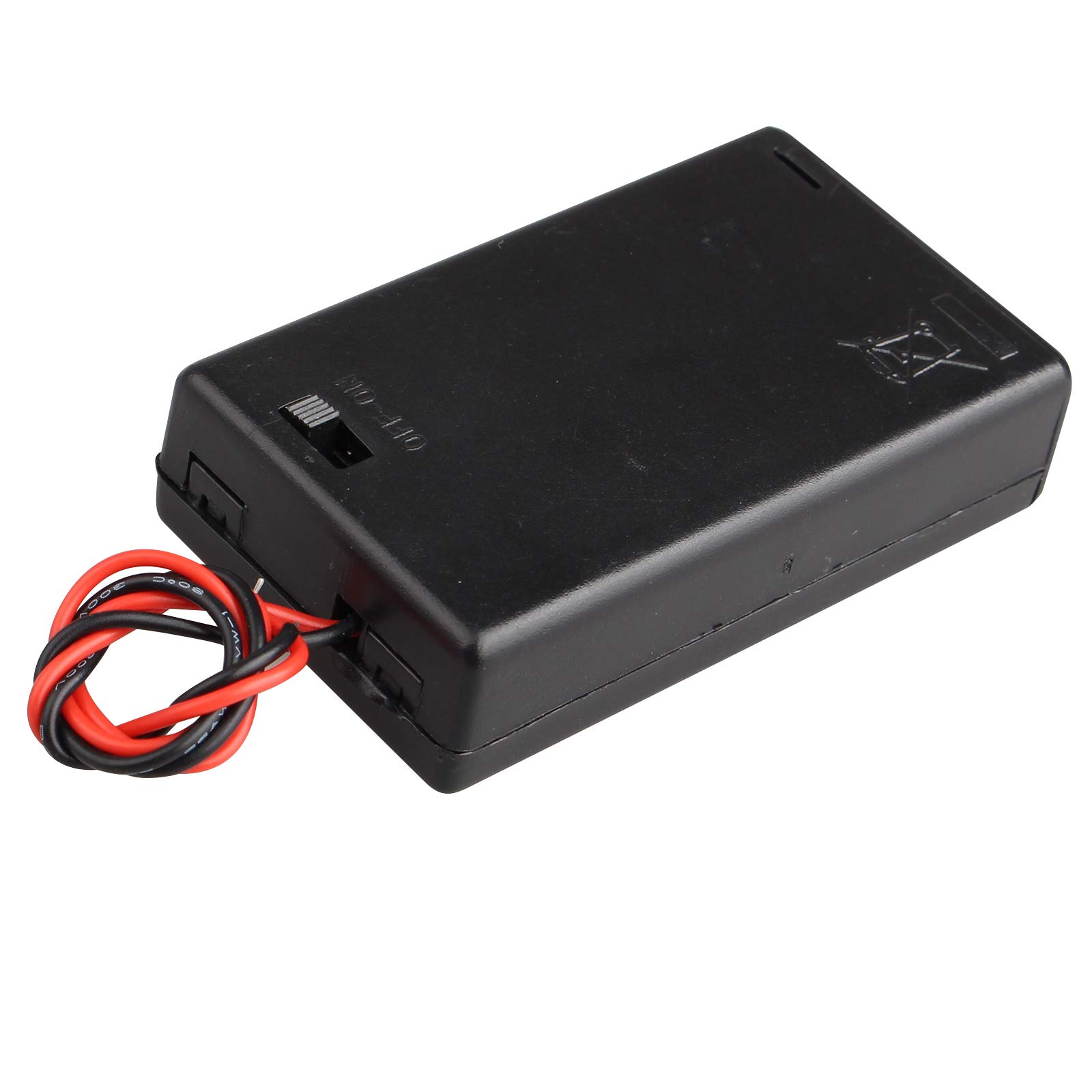 HALJIA 6 Stück Batteriehalter 2x AAA – 3V, Geschlossenes Gehäuse Mit Ein/Aus-Schalter, 15 Cm Kabel