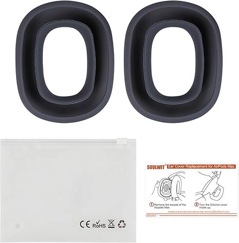 Miniatura 9 de SOULWIT Funda de silicona a prueba de sudor para AirPods Max, ajuste cómodo para ejercicio en el gimnasio, fácil de limpiar, sin pérdida de calidad