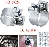 Vista 7 de 10 abrazaderas de manguera chapadas en zinc eficientes y duraderas, tamaño de 0.709-0.787 in, adecuadas para sistemas de inyección de combustible