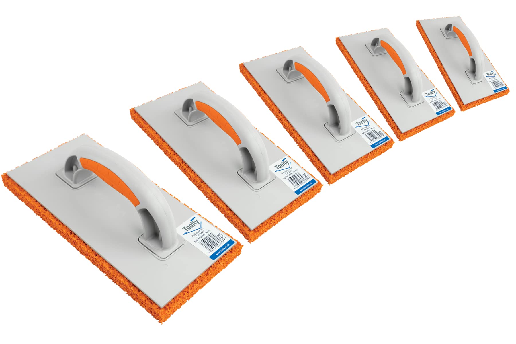 Ianpav Orange 5Pcs Sponge 18Mm Rubber Handle Float 280 X 140 Plastering Rendering Rough