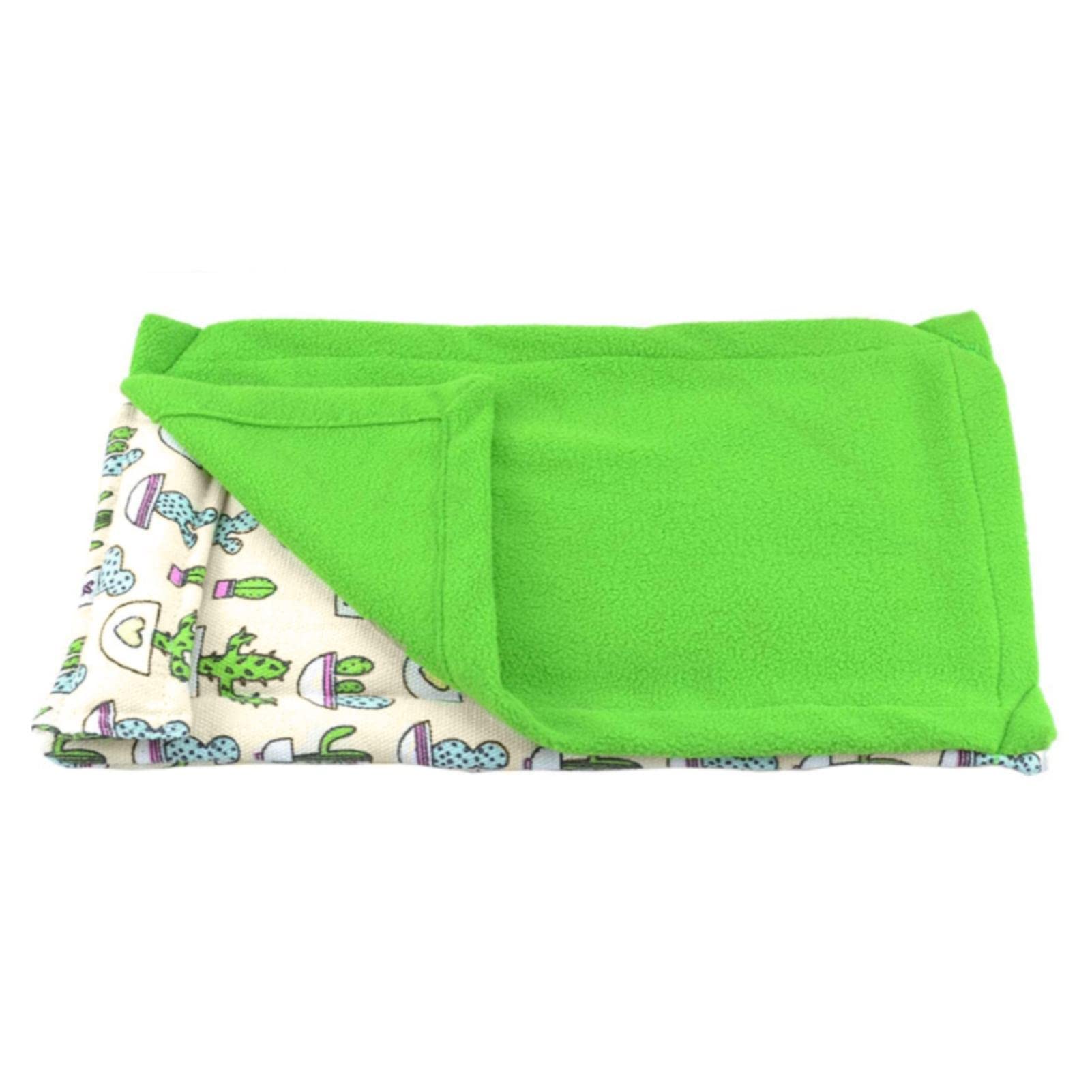 nanjing 3 Pack Reptile Slaapzak Set, baard Dragon Bed met Kussen en Deken, Kameleons Hamster Kleine Dieren Bed Accessoires, Cactus Patroon Chenqian