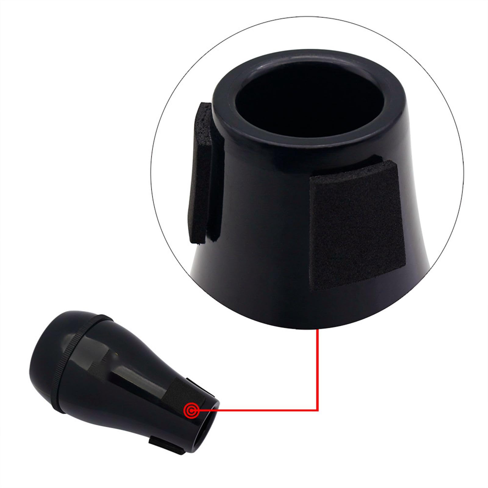 Trombone Muette, Abs Léger Abs Trombone Pratique Muette Trombone Sroiteuse Tasse D'amortisseur Sourdine Pratique Silencieuse pour Alto et Ténor (BLACK)