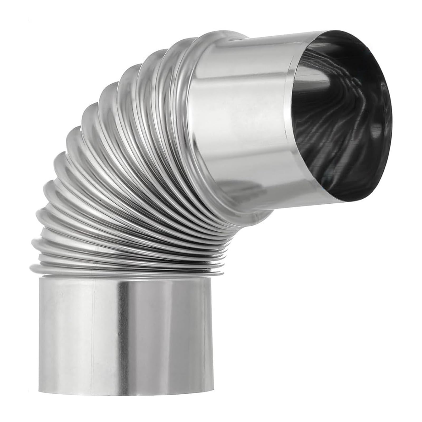ordinarYone Steel Ventilation Duct Flexible Pipe Strong & Erosion Resistant Pipe for Kitchen Exhaust Industrial Airflows Systems