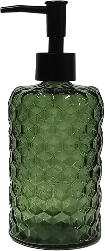 YYTSGG Dispenser Verde de Vidro com Bomba Plástica, 500 mL