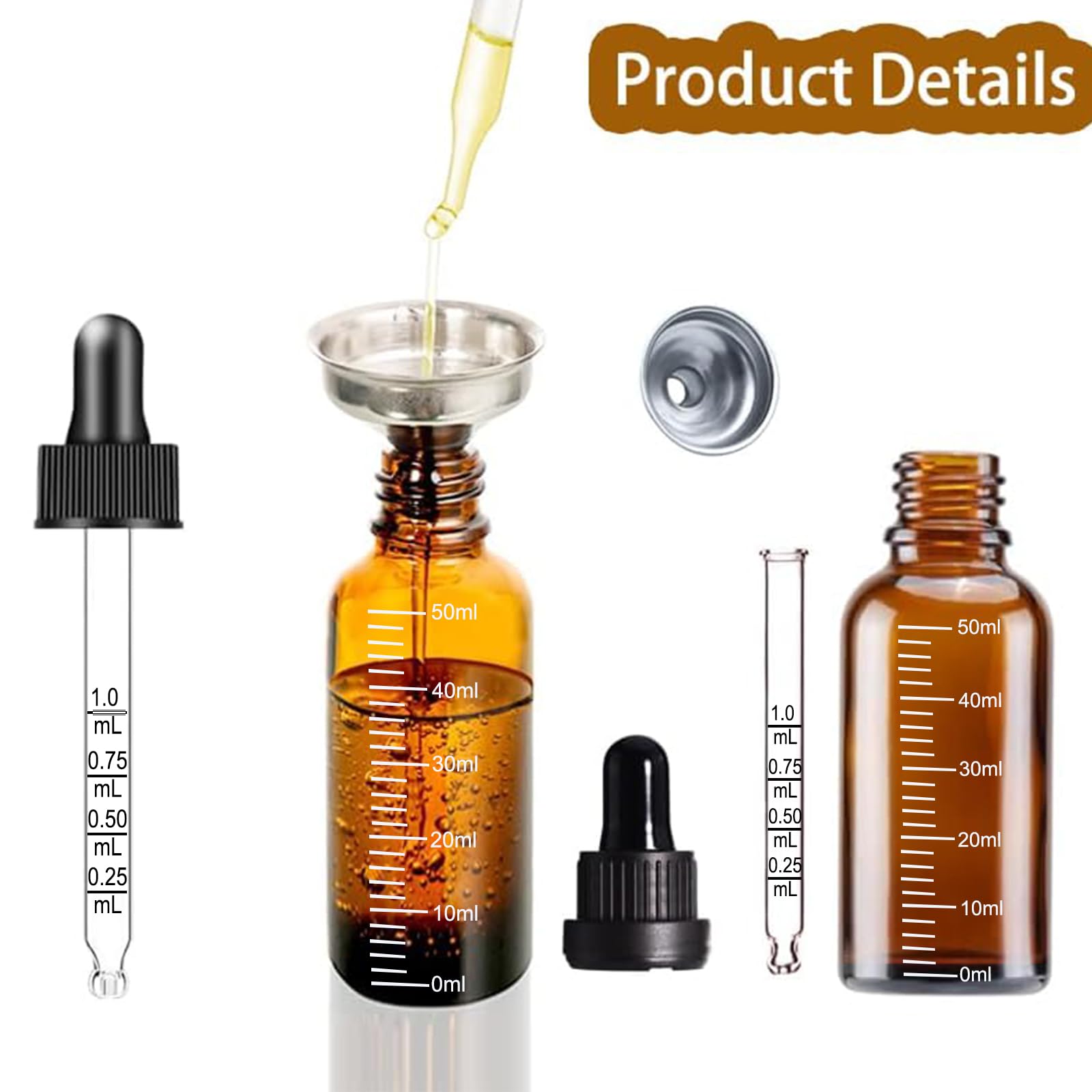 DLM - Profumatore Bottiglia In Vetro Soffiato Ambra C1720 - Foto 8