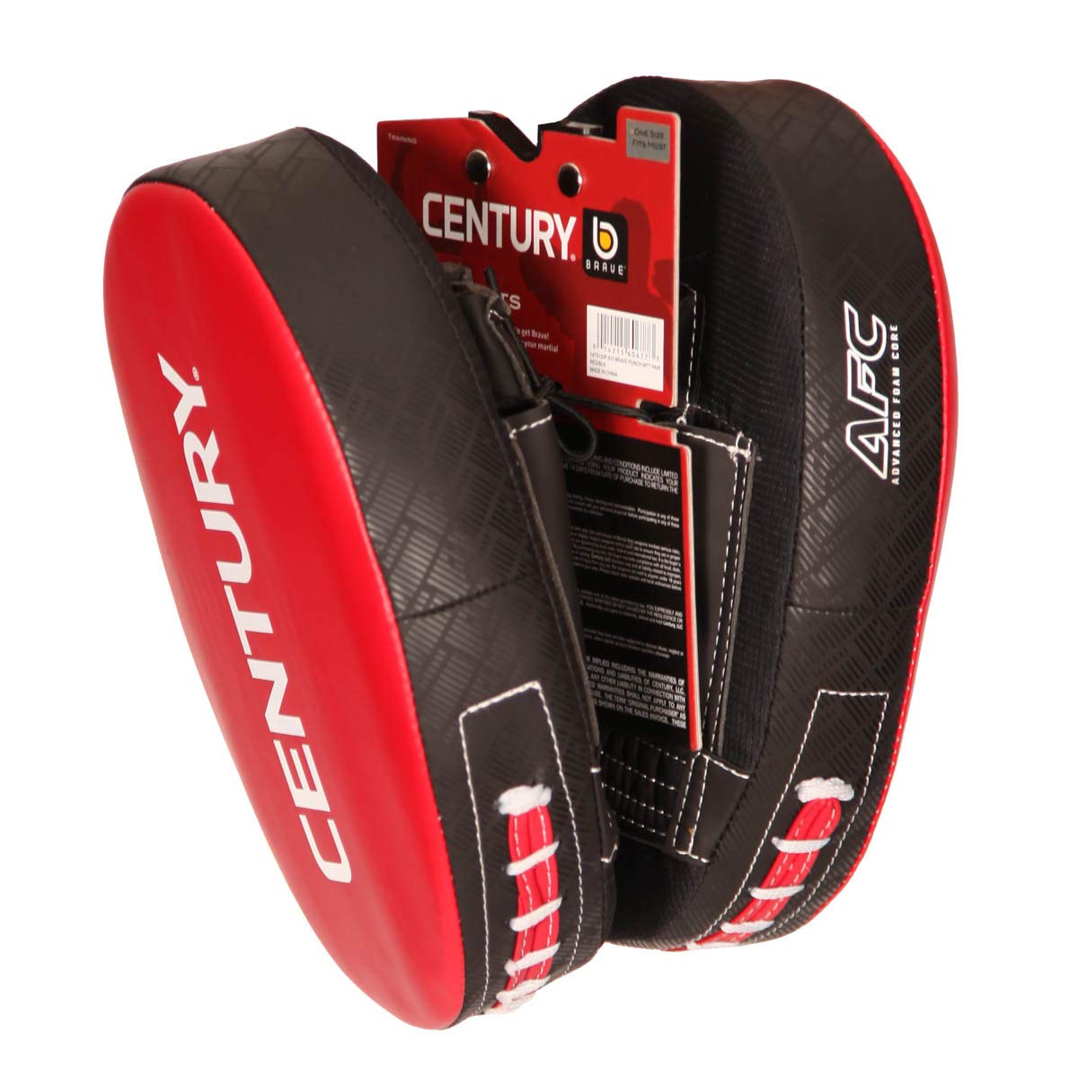 Century Brave Hand Pratzen Punch Mitts Partner Training Schwarz Rot
