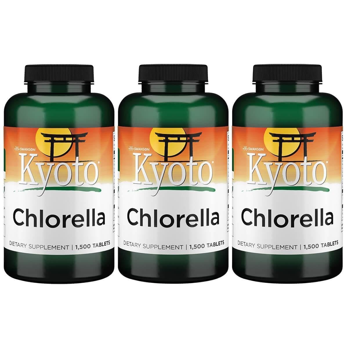 Swanson Chlorella 194 mg, Vegetarian, 1500 Tablets, 3 Pack 1500 Count (Pack of 3)