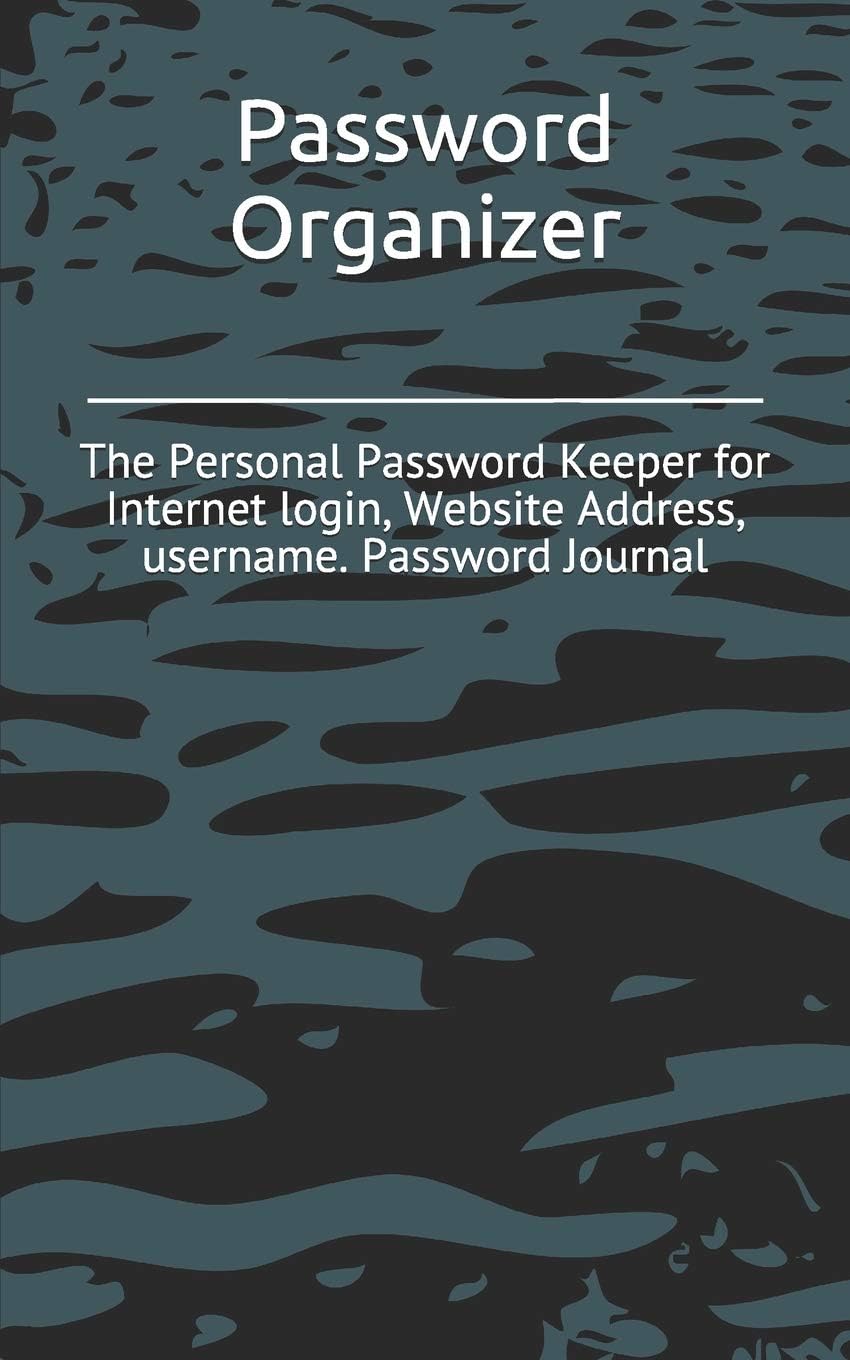Password Organizer: The Personal Password Keeper for Internet login, Website Address, username. Password Journal