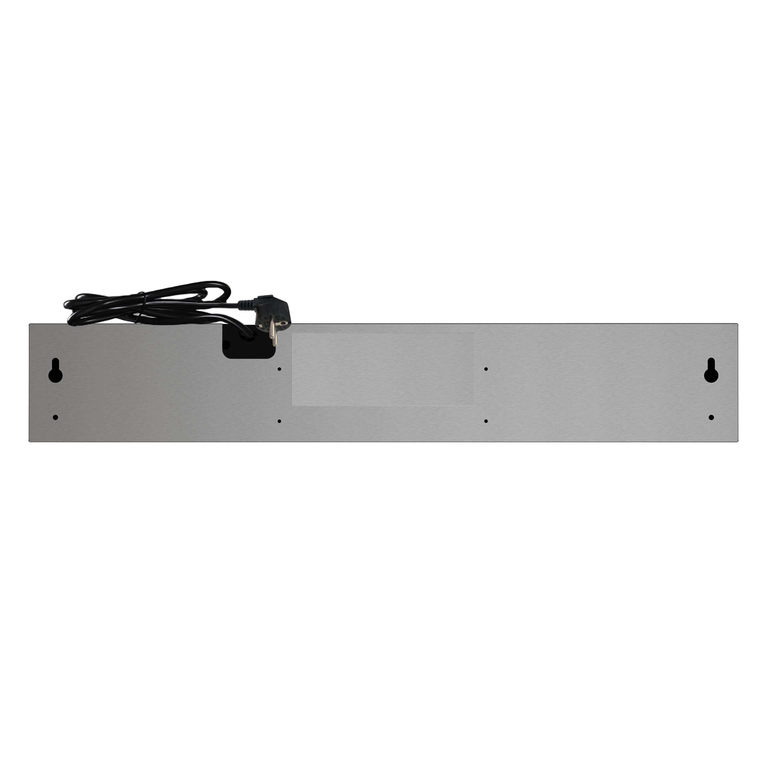 FIREGAS Cappa Aspirante 60 cm, Cappe a muro, Sottopensile Cappa da Cucina, 3 Velocità, Luci LED, Modalità di Scarico e Ricircolo, Argento