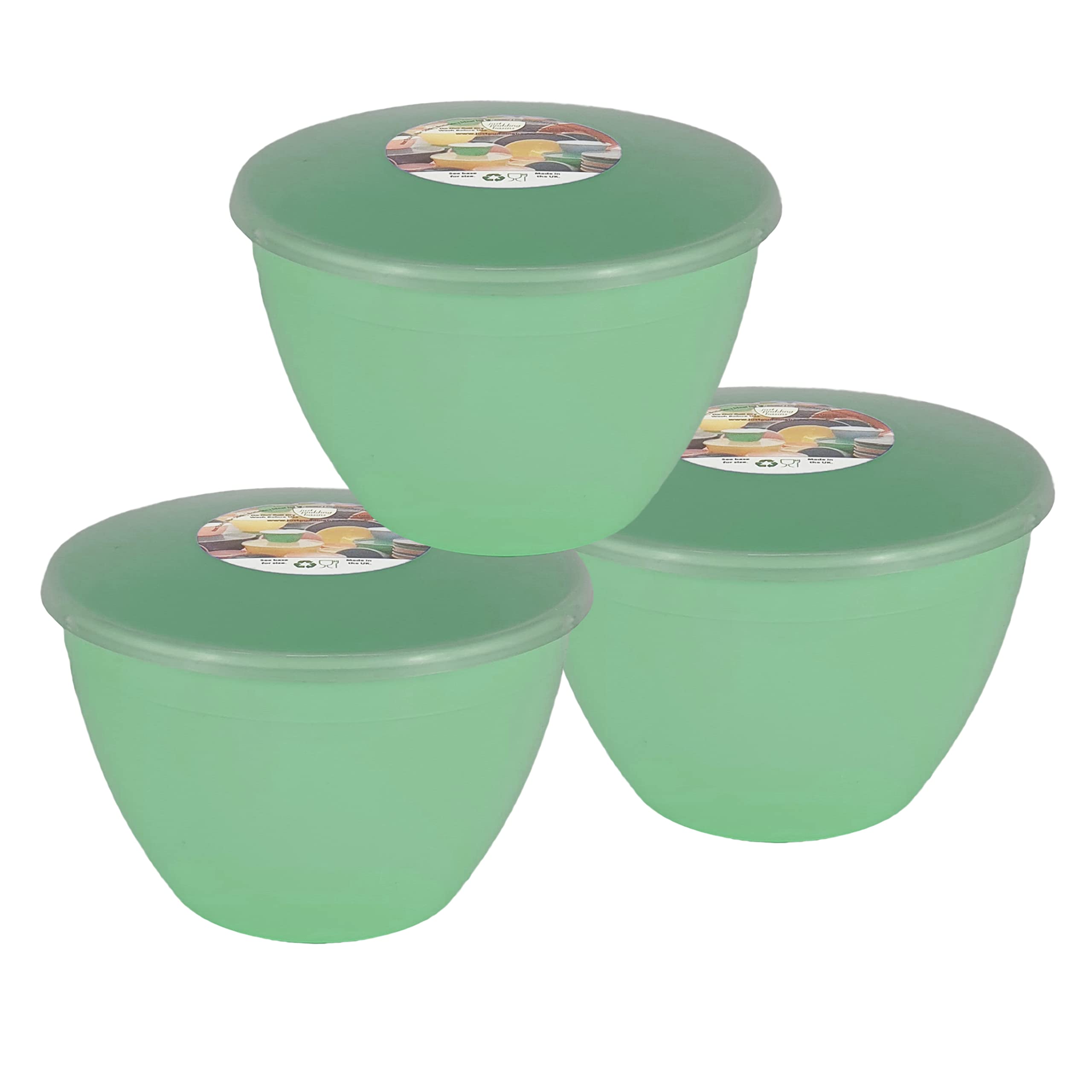 Bassine vapeur vert menthe Just Pudding Basins avec couvercle transparent 850 ml Lot de 3