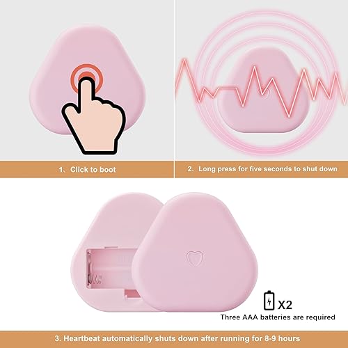 Miniatura 6 de Moropaky Juguete de latido del corazón para cachorro, juguete de latido del corazón para aliviar la ansiedad de las mascotas, ayuda calmante, ayuda
