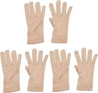 TOYANDONA 3 Pares Guantes de Patinaje contra el Deslizamiento Color Guante de Rendimiento para niñas Llevar a Guantes de Skate Guantes de Patinaje con de imitación Spandex