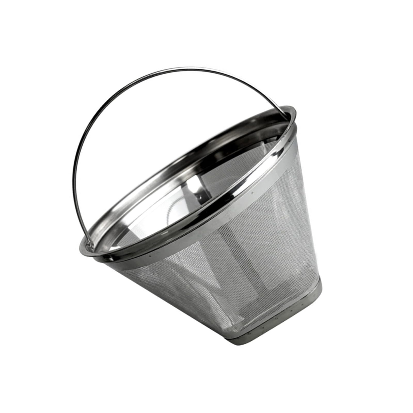 Buxuaaaa Stainless Steels Coffee Filter Fine Net Cone Shape Strainer Easy Cleaning Compatibles with Various Brewing Accessories Cone Coffee Filter