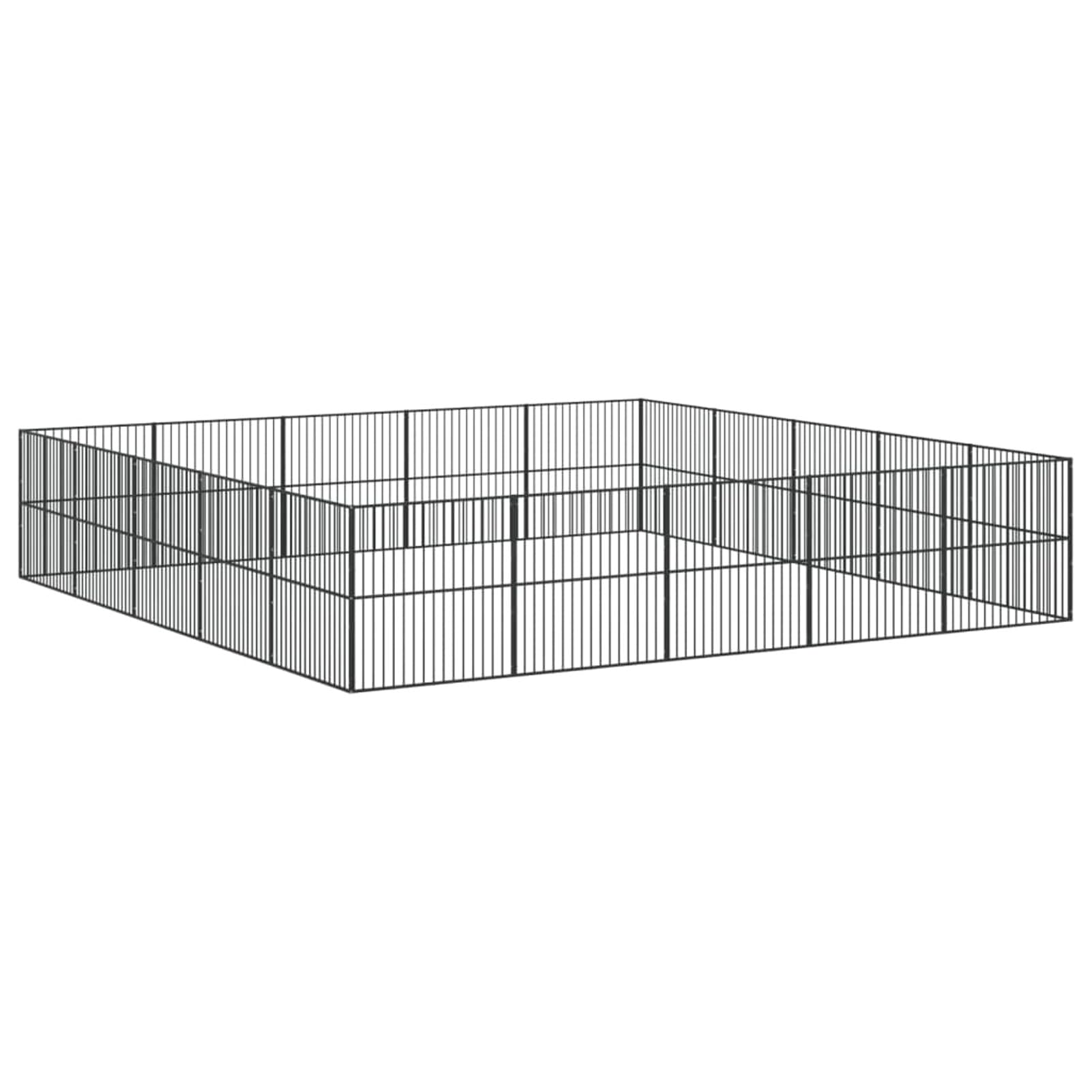 Homgoday Box per cani 20 pannelli in acciaio zincato nero, per esterni e interni, cuccia per cuccioli di animali domestici, rifugio per animali domestici e forniture per animali domestici